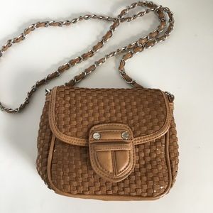 Sonja Roberts Brown Woven Crossbody Bag